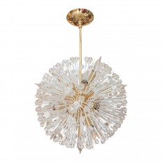 Brass starburst ceiling fixture 